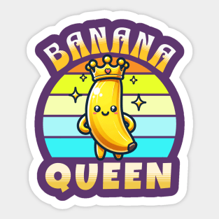 Banana Cartoon Cute Banana Queen Sticker